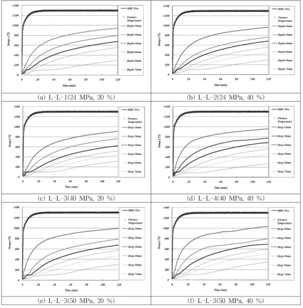 Figure 8.  Result of fire test (depth analysis).