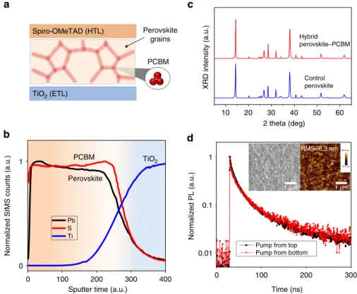 Figure 3 | Three-dimensional phase separation and homogeneous PCBM distribution in hybrid solid