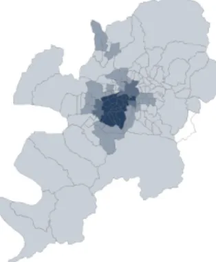 Fig. 2. Visualize Mapping of the Within 3km radius  Emergency  room  available  in  Daegu  Metropolitan  city