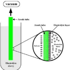 Fig. 3. Microstructure of YSZ electrolyte after sintering at 1,400 for 5 hrs (a) cross section (b) surface.