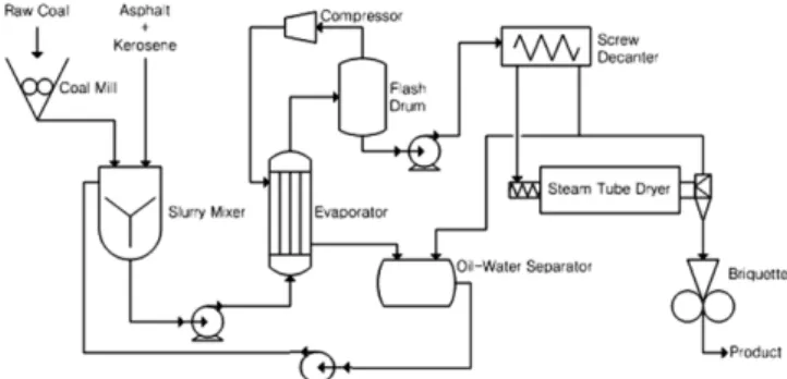 Fig. 2. Upgrading low rank coal process.