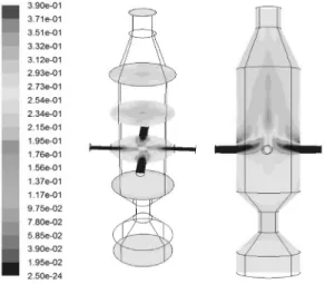 Fig. 14 H 2  distribution of the gasifier at 4°.