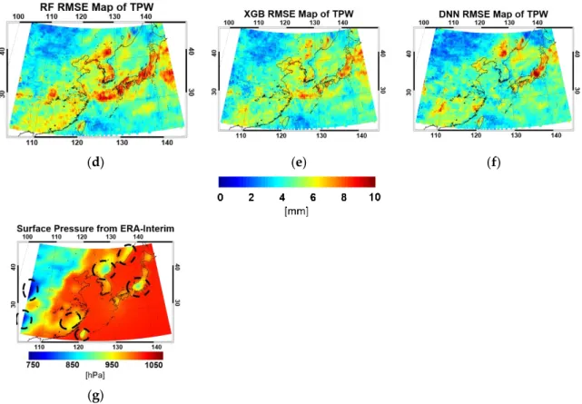 Figure 7. Mean error maps of TPW in Northeast Asia for two years (September 2016 to August 2018)