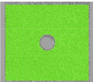 Fig. 9 Photography of the ROI and the reference subset image  separating points 