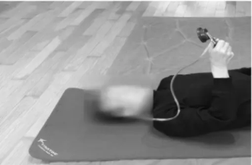 Fig. 9. Curl-up exercise. Fig. 10. Modified scapular retraction exercise.