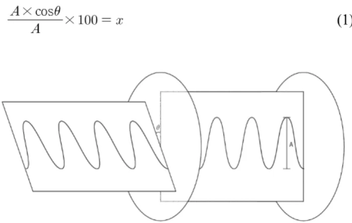 Fig. 1 An overview of the calculation formula of the amount  of light passing through the polarizing film of two 