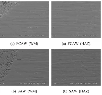 Fig. 15 Macro test of weld specimen (min) 4.6 FCAW / SAW 매크로 조직시험