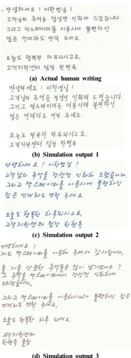 Fig. 13 Final computer writing simulation results