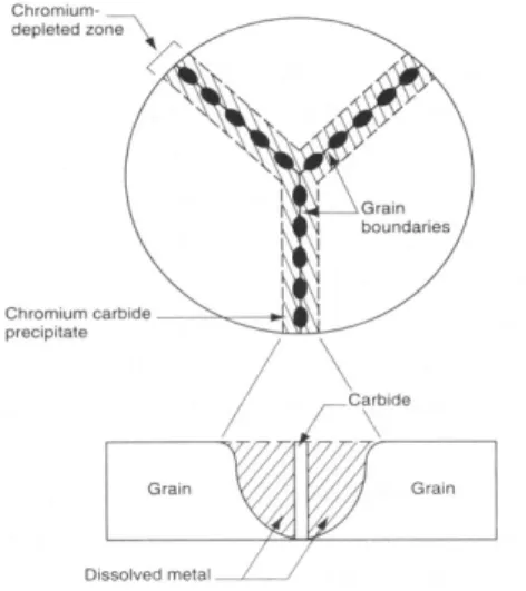Fig. 1 Sensitization of stainless steel열처리를 요구하고 있으며,  각종 설계 기준에서도 이에 대한 