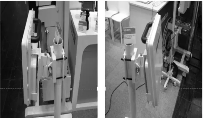 Fig. 12 Installation of improved product 브라켓과 클램프를 제작하였고,  각도 판 및 지시판은 프레스  작업,  지지 봉은 전조 가공을 통해 완성되었다