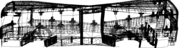 Fig. 1 First torsional vibration mode of bus B.I.W. 