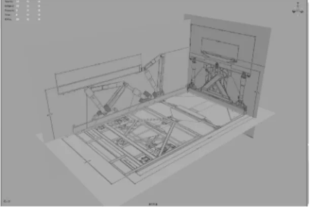 Fig. 2 3D Space of Maya for modelling of motion base