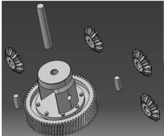 Fig. 1 Configuration before Assembly of Differential  Gear