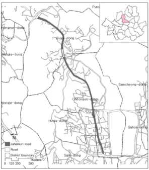 Figure 9. Screen shot of the microscopic traffic model  developed in this study 