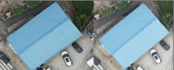 Figure 12. Compare to the edges of some buildings  with Photoscan(right)