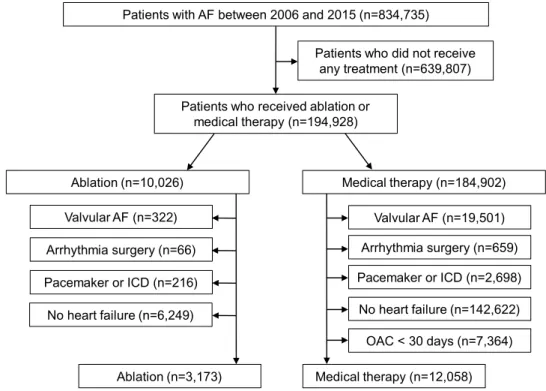 Figure 1.  Flowchart of the enrollment and analysis of the study population. AF, atrial fibrillation; ICD, 