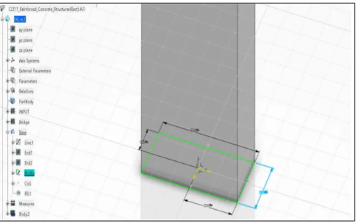 Figure 2. Profile modeling in sketch리를 상세 분류할 수 있게 한다[9]. 개방형 BIM 연구 1, 2단계에서 연구 중인 KBIMS는 최상위의 국내 표준으로서 국가 산하 기관 및 산업체 활용을 위해 개발되어 왔으며, 프로젝트에서 표준화된 데이터를 작성하고, 활용할 수 있게 해준다