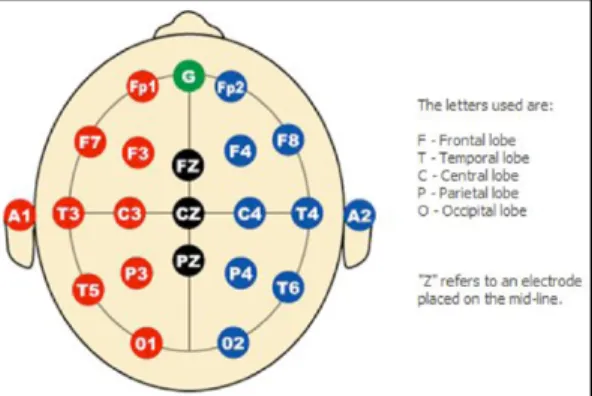 Fig.  1.  Standard  electrode  map,  illustrating  the  commonly deployed 10-20 system [7]
