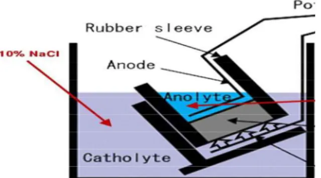 Figure 2. Test setup of non steady state migration test