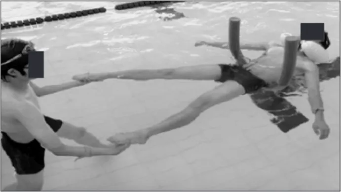 Figure 2. Proprioceptive neuromuscular facilitation lower extremity  pattern (mid position).