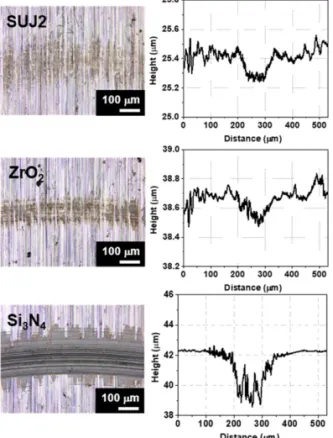Fig. 5. Wear track image and surface profile.
