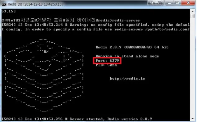 Figure 12. Redis-server  설치  및  실행 