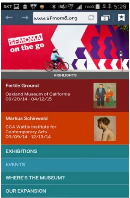Figure 6. San Francisco Museum  3.  결론    지금까지  본  고에서는 Google에서  개발  중인  피지컬  웹에  대하여  알아보았다
