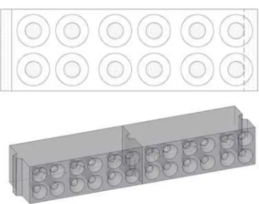 Figure 1. Elevation of turning wave block