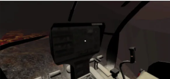 Fig. 3. VR simulation contents for pyroclastic flow