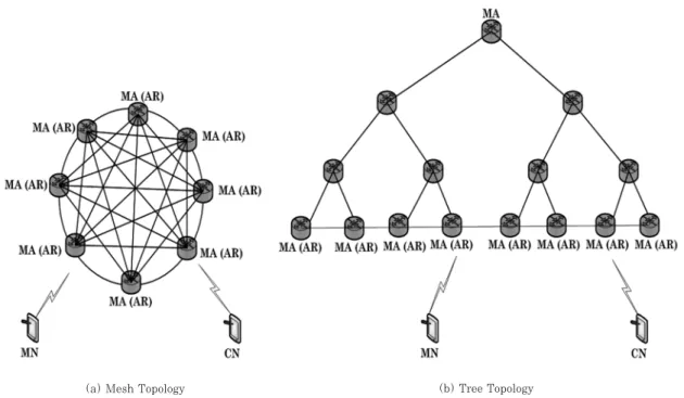 Figure 4.  Network topologies for analysis