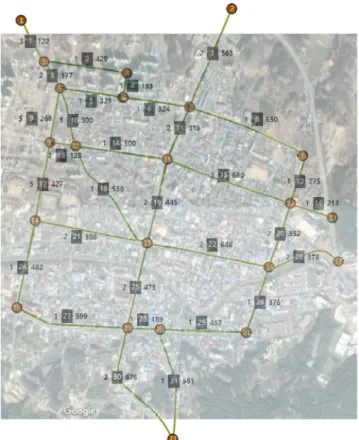 Figure 2. Road network of A city