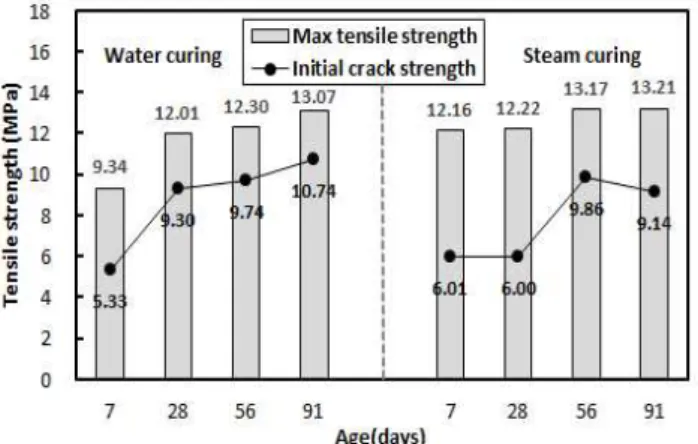 Figure 9. Maximum tensile strength &amp; Initial crack strength (120MPa)