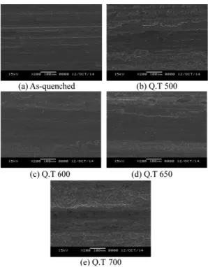 Fig. 13. SEM and EDS analysis results of quenched and tempered disk at 600 o C worn surface after completing brake test.