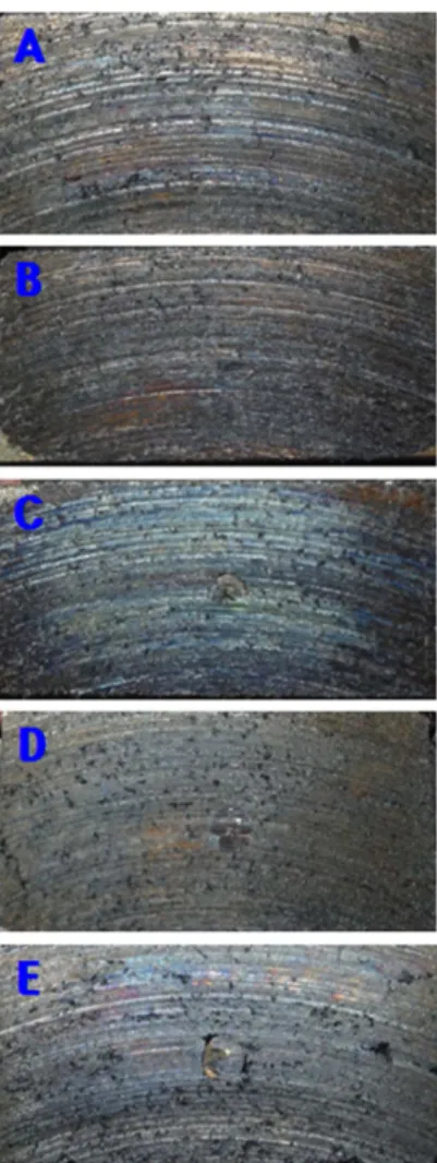 Fig. 13. Surface roughness of disks.