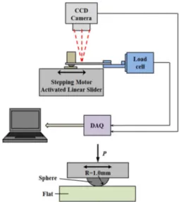 Fig. 1. Schematic of the fretting test system.