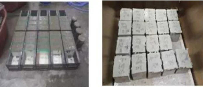 Figure 3. Manufacturing of specimens for direct shear test