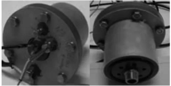 Fig. 2. Capacitance measuring devices: ① -Filter- Filtersensor, ② Sensor controller &amp; monitoring system, ③  -Impedance analyzer, ④ -Data logger and ⑤ -Engine lubrication system rig tester.