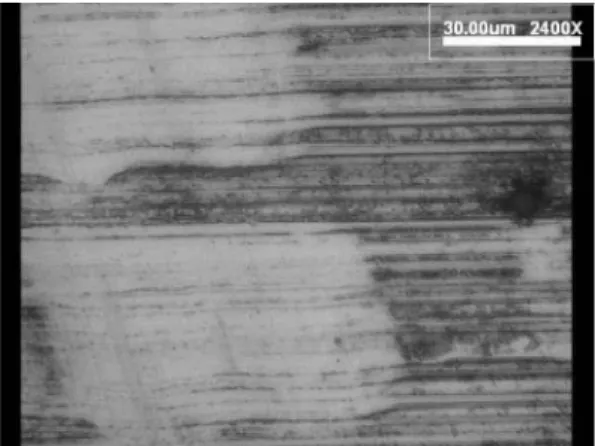 Fig. 7. Micrograph of friction surface for disk specimen ( × 2400).