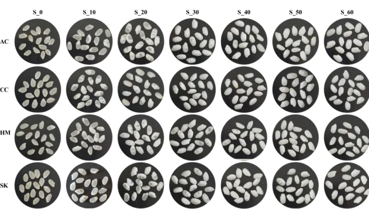 Table 3.  Thermal properties of different rice cultivar by DSC analysis