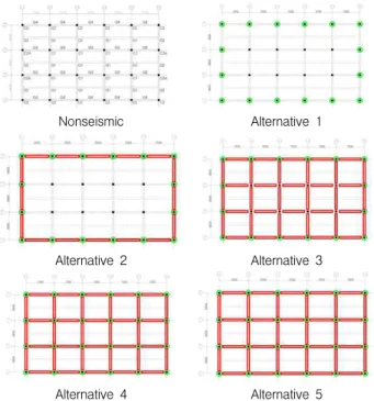Figure 4. Alternative plans for floor