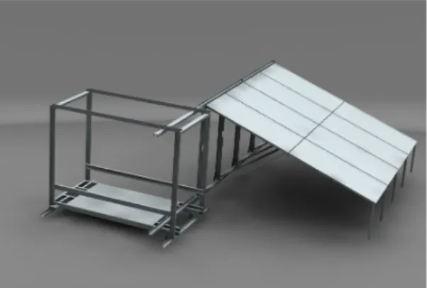 Fig. 1. 3D Modeling of Folding Solar Power System