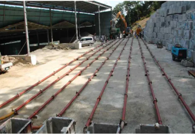 Figure 3. Field application of Vertical pipe line