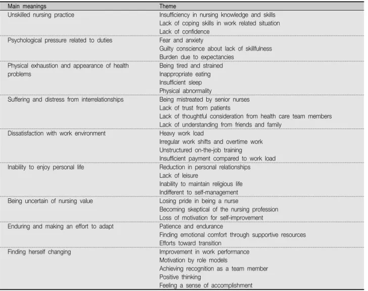 Table  1.  Main  Meanings  and  Theme