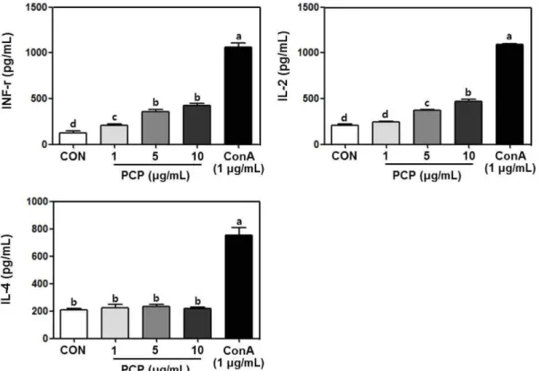 Fig. 5. Cell viability test of crude polysaccharide from  Perilla frutescens Britton var