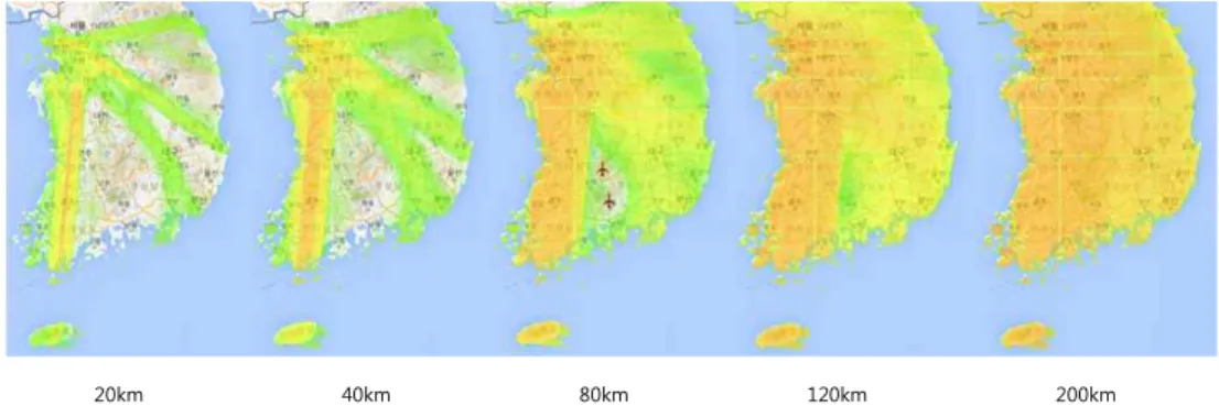 Fig. 12 Service Availability Density in South Korea