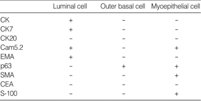 Table 3. Results of immunohistochemical stainings in this tumor