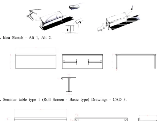 Fig. 3. Idea Sketch - Alt 1, Alt 2.