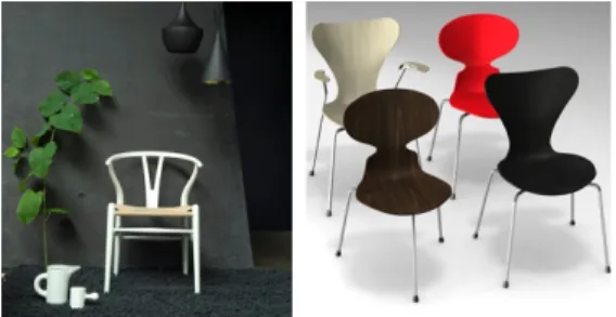 Fig. 6. Organic Design by Hans Wegner and Arne  Jacobson.