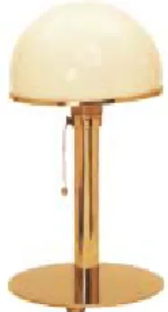 Fig. 2. Desk Stand of W. Wagenfeld. 가  미국  시카고에  뉴바우하우스(New Bauhaus)를  설립하여  바우하우스의  정신을  이어나갔을  뿐만  아니라 디자인 교육에 있어서는 더 많은 영향력을  행사하게  되었다(송  1995)