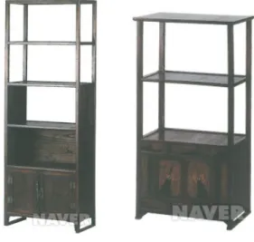 Fig. 1. Three-Shelf and Four-Shelf open etagere.